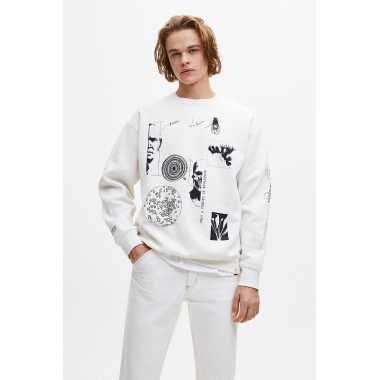 Men's Long sleeve Coloured Round Neck Sweatshirts FO22-H036